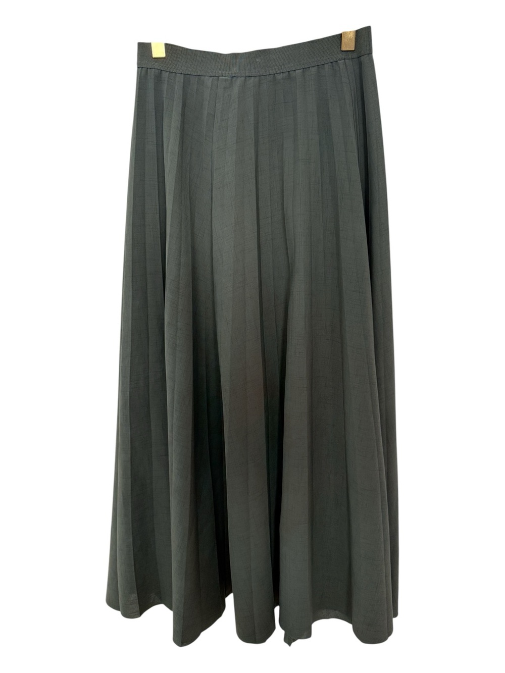 COS Moss Green Pleated Maxi Skirt